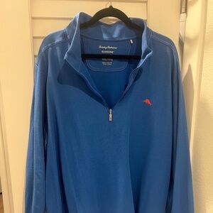 Blue Tommy Bahama 3xl Long sleeve 1/4 zip mens shirt